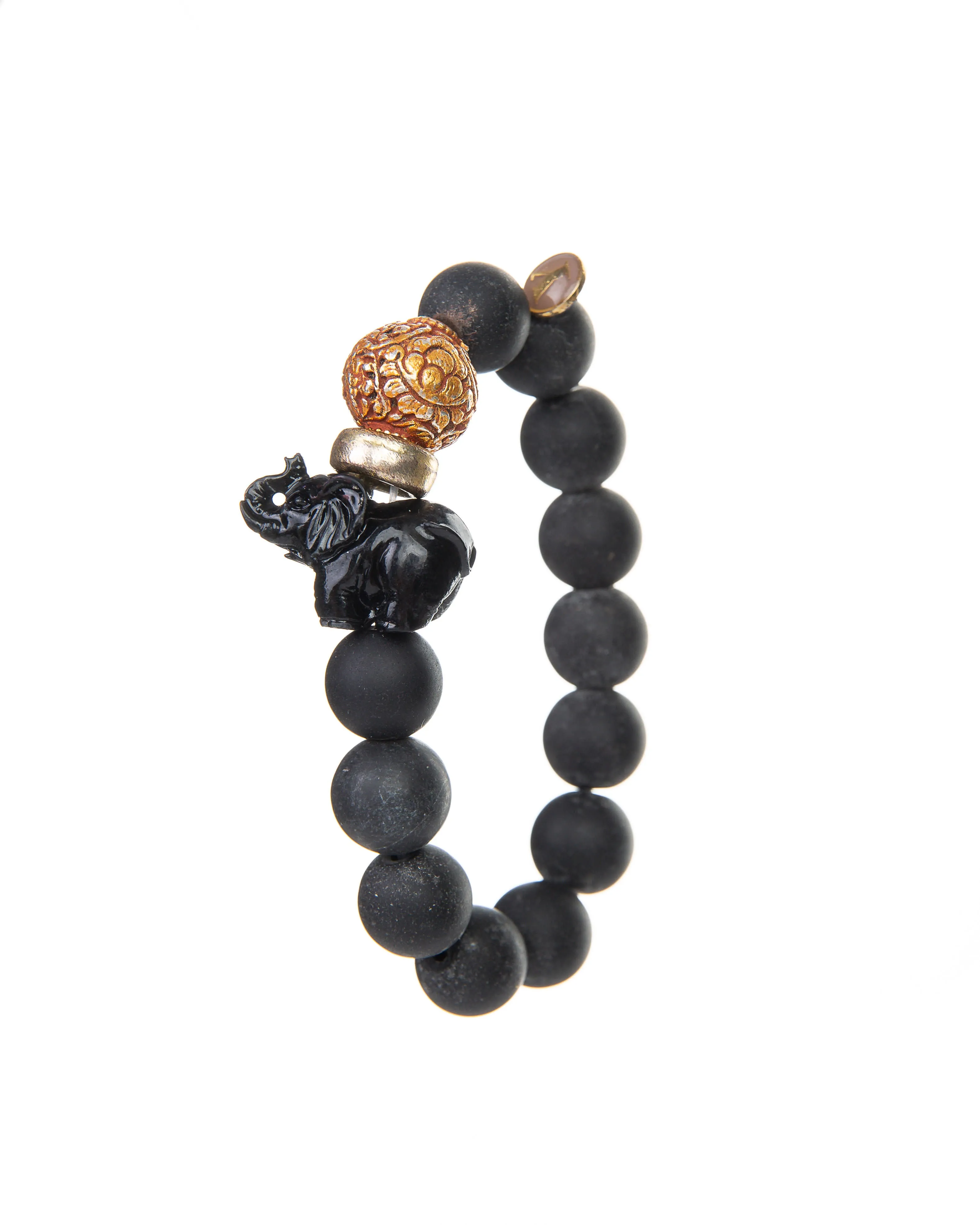 Joy Bracelet (Black Lava Elephant Bracelet)