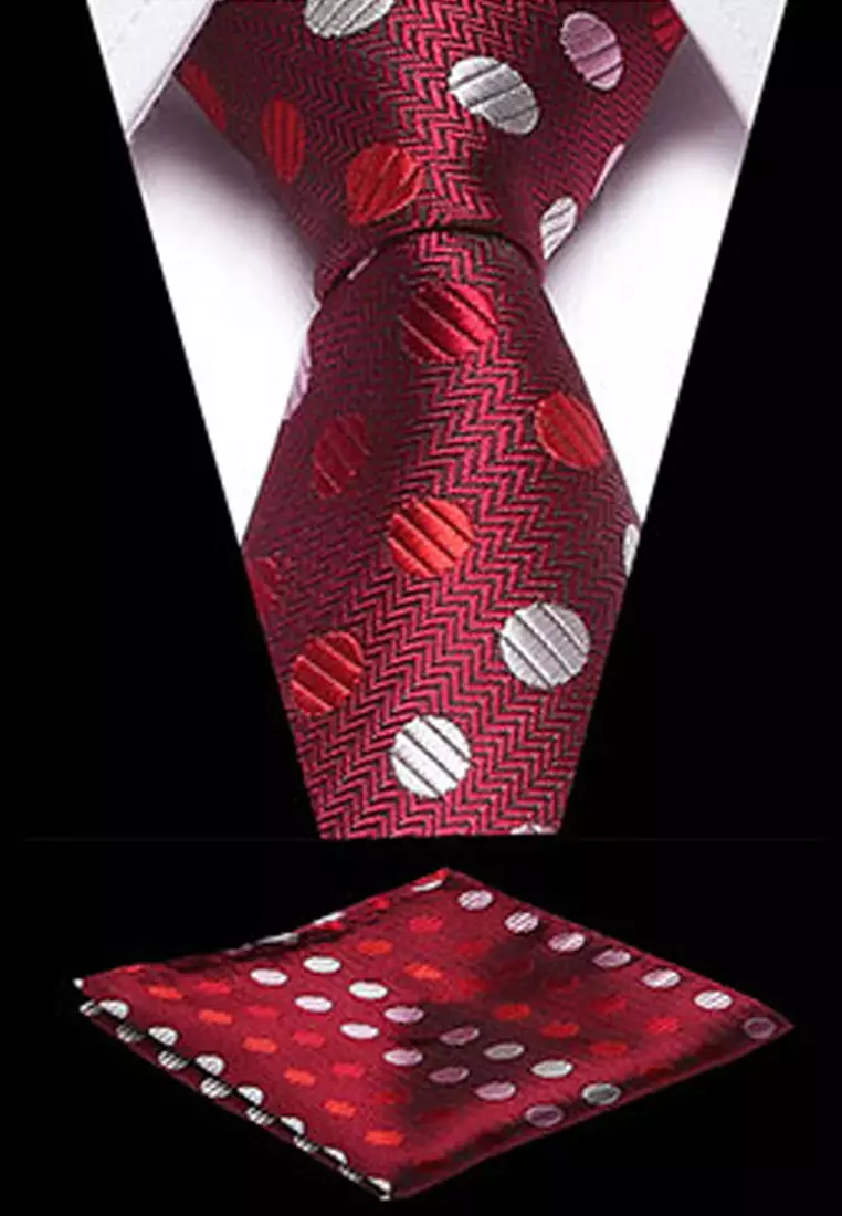 Kings Collection Tie, Pocket Square 6 Pieces Gift Set (KCBT2129)