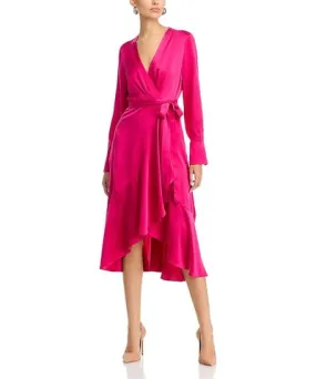 Kobi Halperin Victoria Tie Waist Long Sleeve Midi Dress