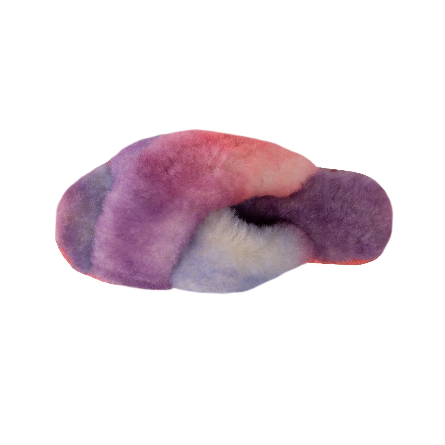 Ladies Duo-Tone Emma Sheepskin Slipper Tie/Dye