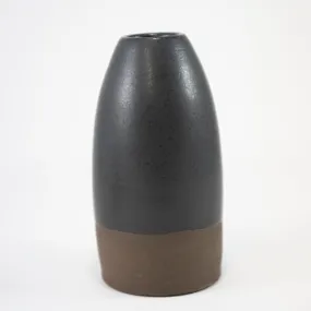 Large Bud Vase in Coal Glaze