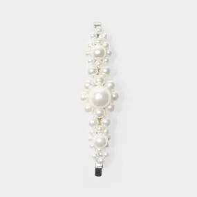 Large Flower Hair Clip - Simone Rocha - Pearl - Beige