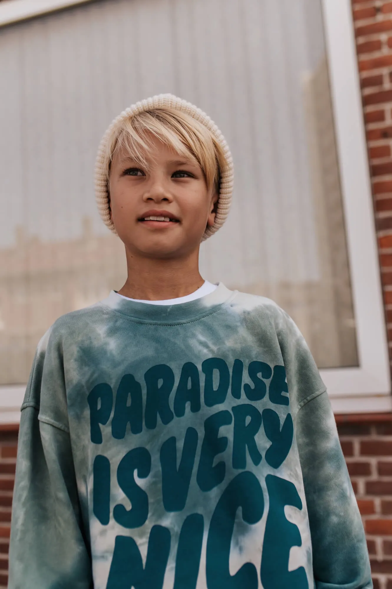 Little Man Happy PARADISE IS VERY NICE SWEATSHIRT | STORM TIE DYE