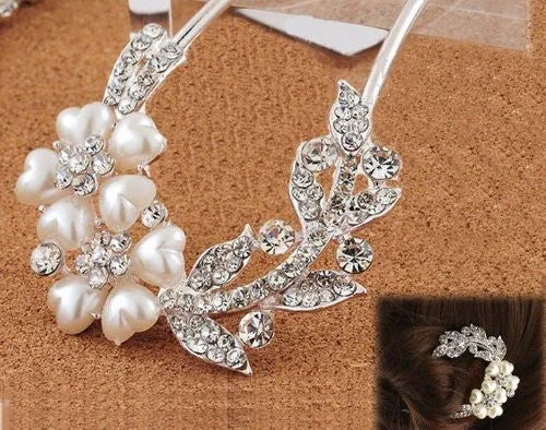 Lovely Vintage Women Headwear Jewelry Crystal Hair Clips Hairpins For Hair Clip Beauty Tools