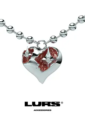 LURS Wounded Heart-Encrusted Diamond Necklace