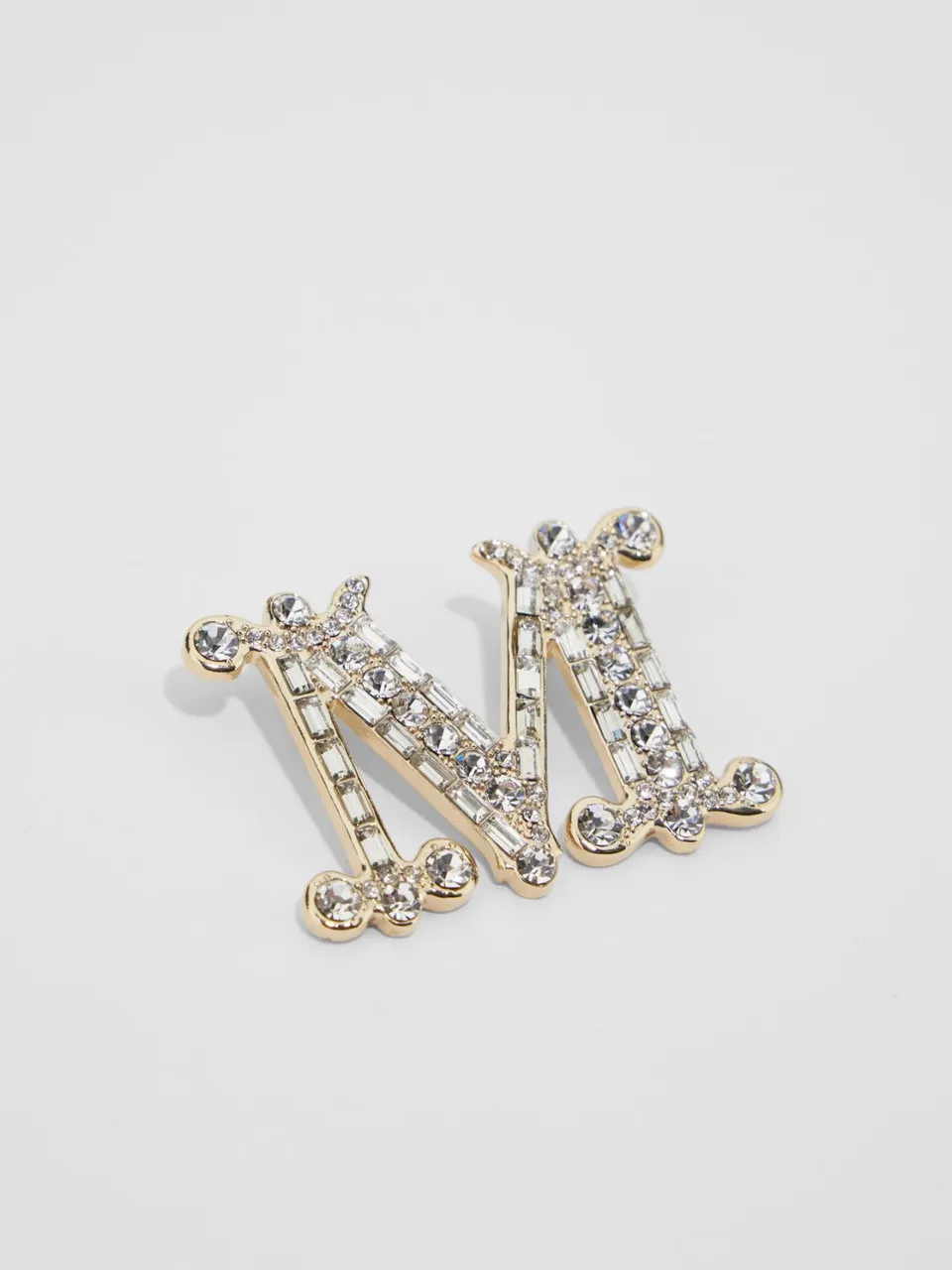 MAX MARA Monogram brooch with crystals -                         -                     -                