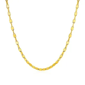 Mens Polished Link Necklace in 14k Yellow Gold-rx77355-22