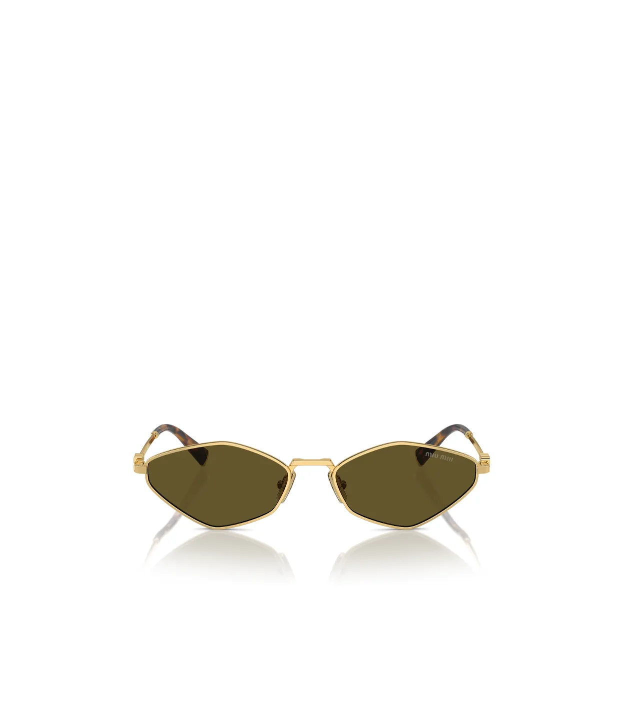 Miu Miu Irregular Sunglasses in Dark Brown