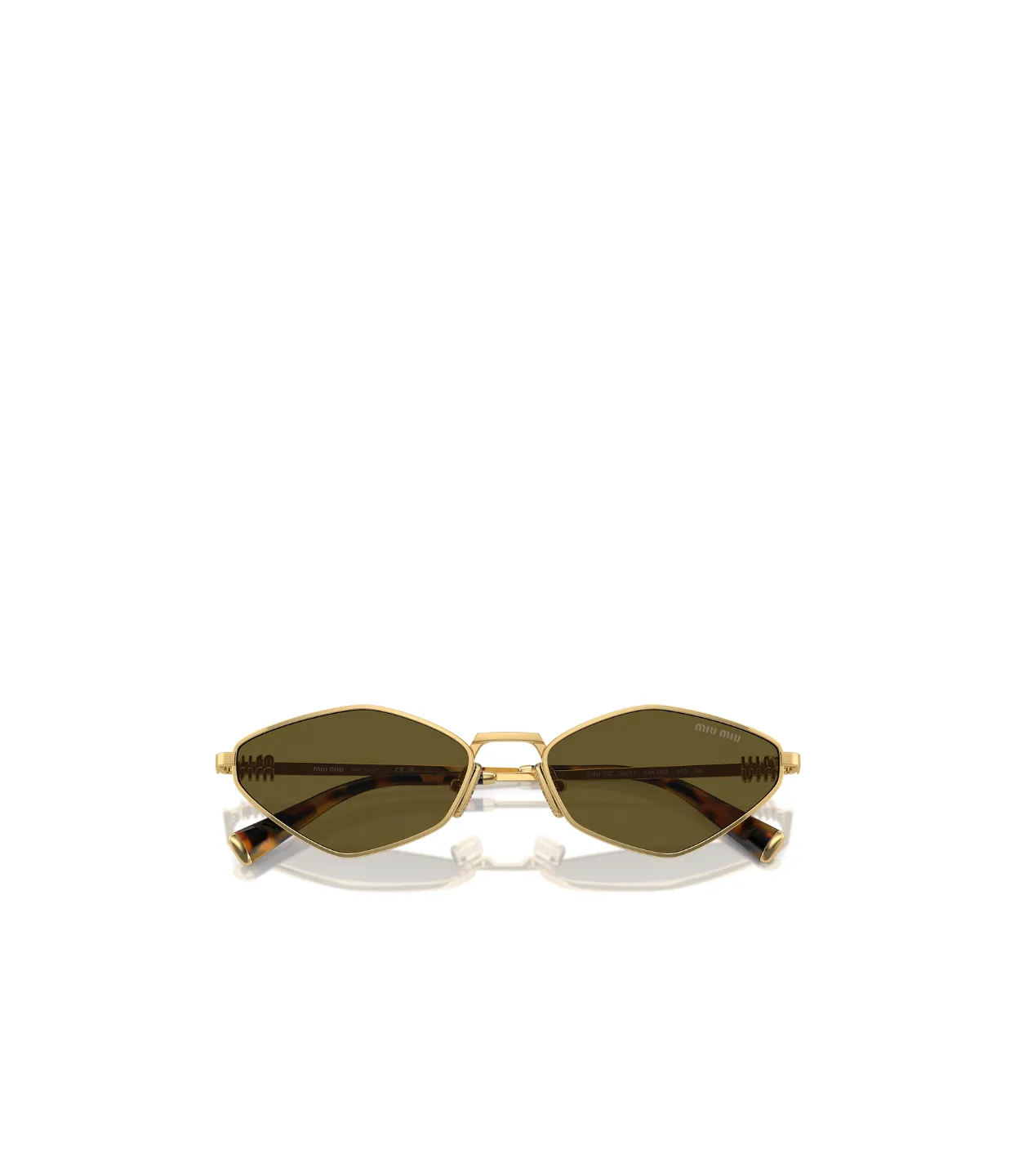 Miu Miu Irregular Sunglasses in Dark Brown