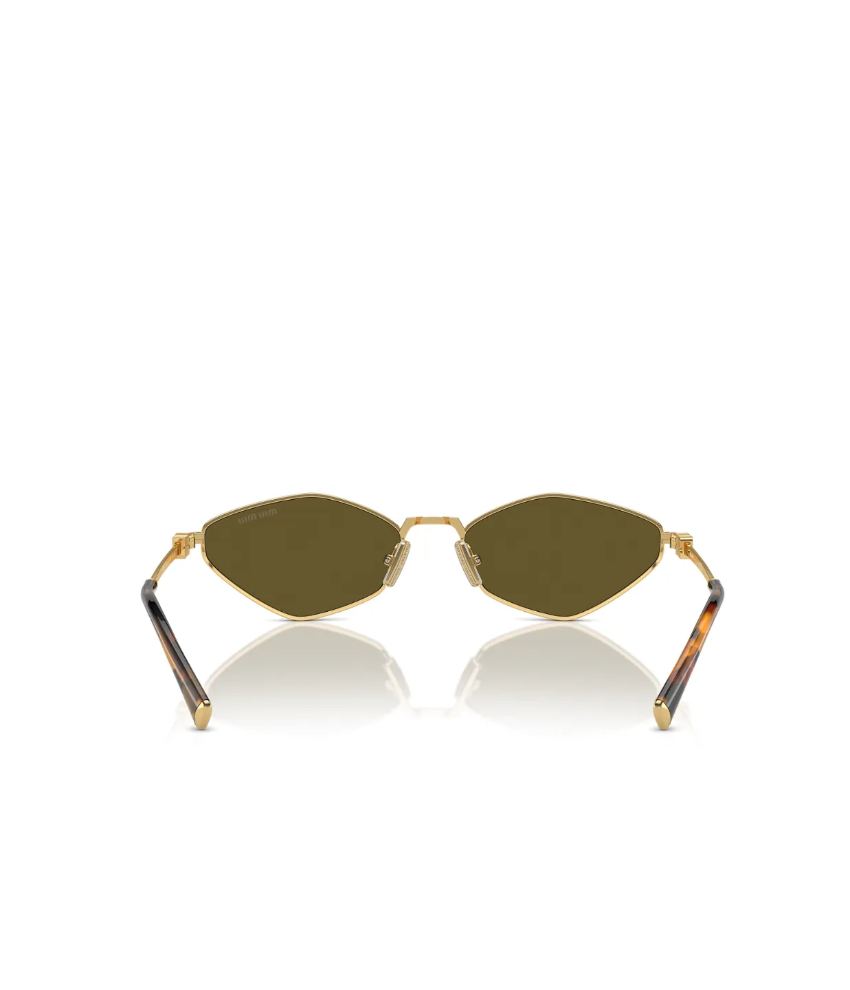 Miu Miu Irregular Sunglasses in Dark Brown