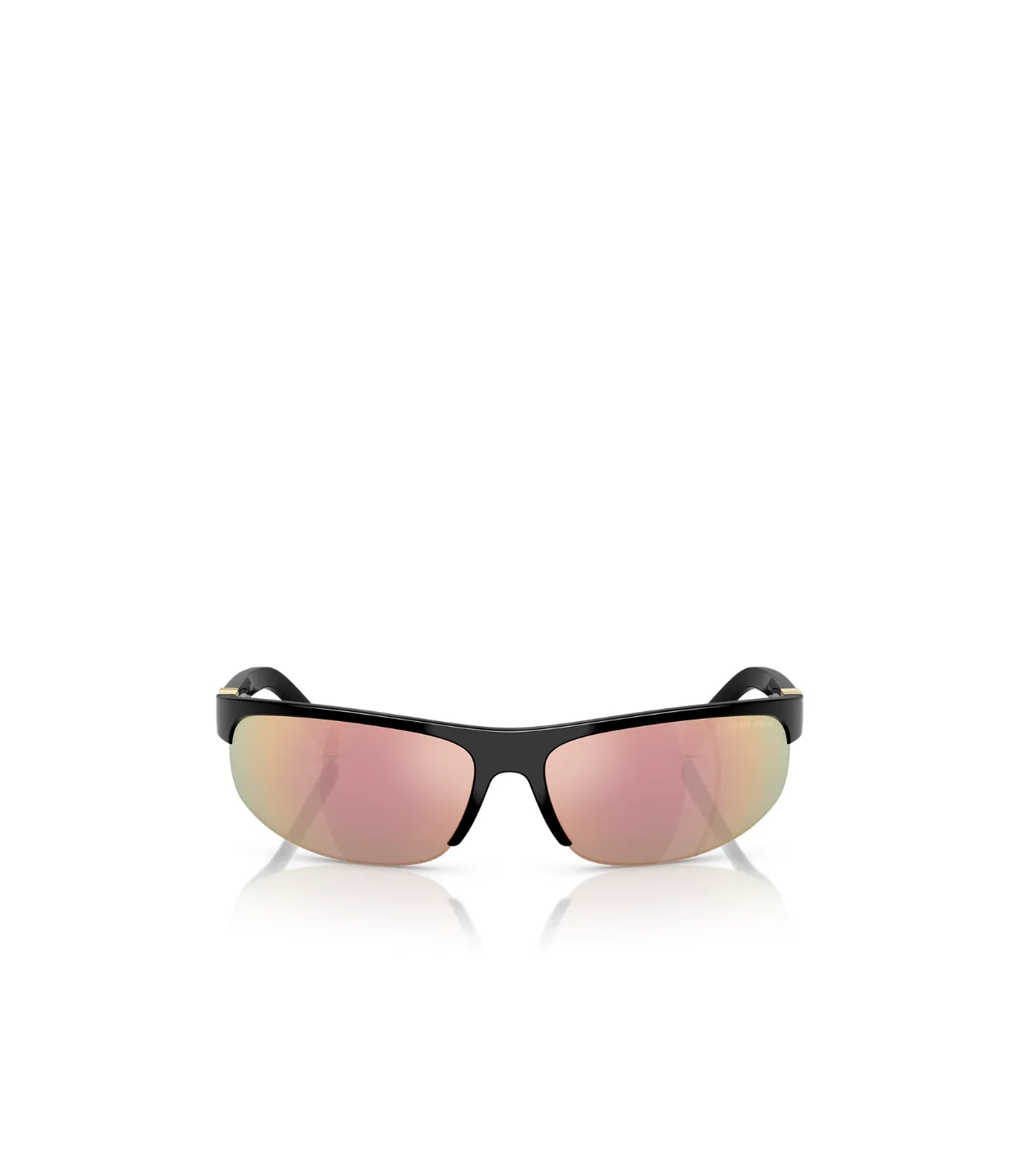 Miu Miu Oval Mirror Sunglasses in Dark Grey Pink