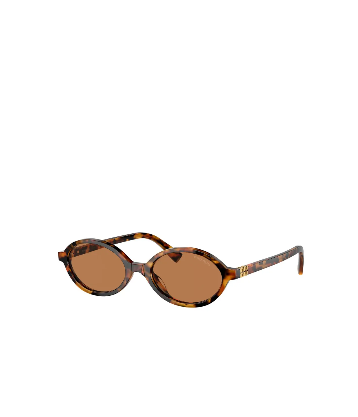 Miu Miu Oval Sunglasses in Light Havana