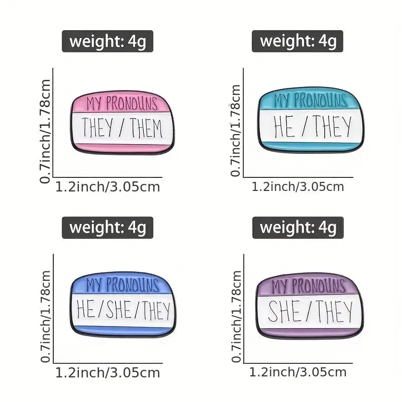 My Pronouns They Them Enamel Pin (E012)