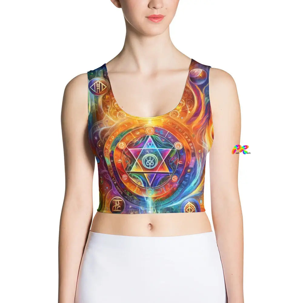 Mystical Spectrum Rave Crop Top