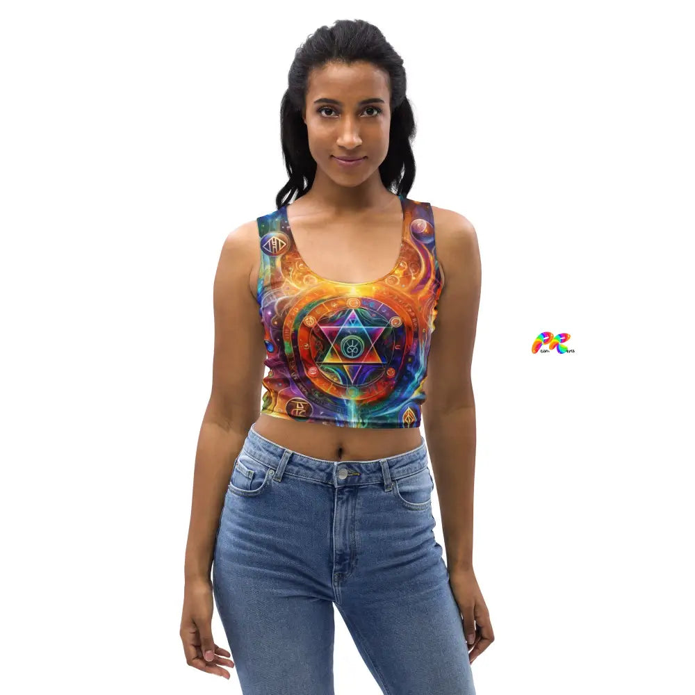 Mystical Spectrum Rave Crop Top