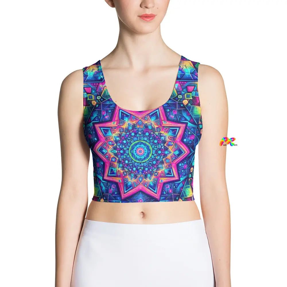 Neon Mandala Crop Top