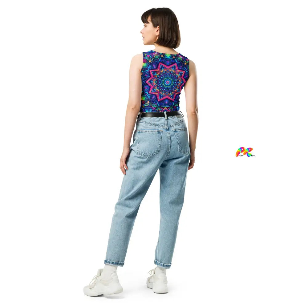 Neon Mandala Crop Top