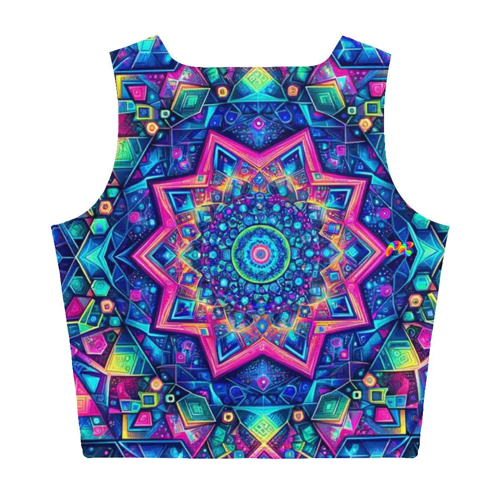 Neon Mandala Crop Top