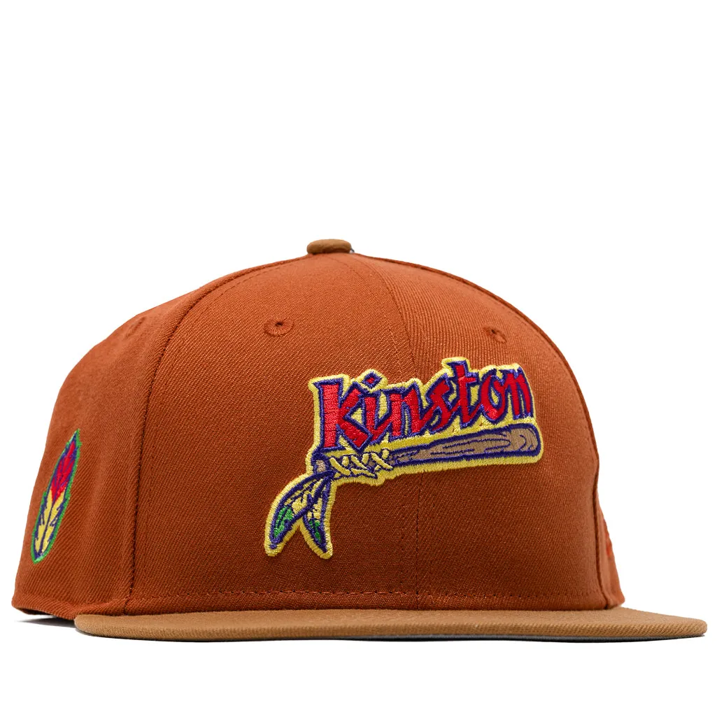 New Era x Politics Kinston Indians 59FIFTY Fitted Hat - Rust/Tan