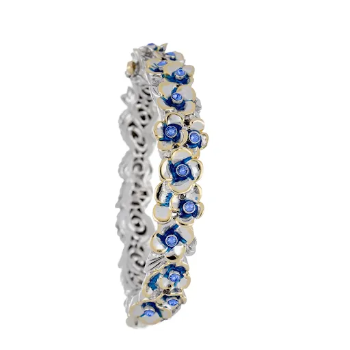 Novelo Collection Small Hinged Two-Tone Bracelet by John Medeiros