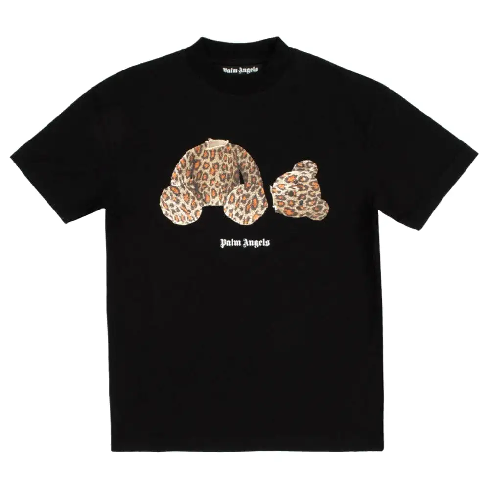 PALM ANGELS Kill The Bear Leopard Tee Black