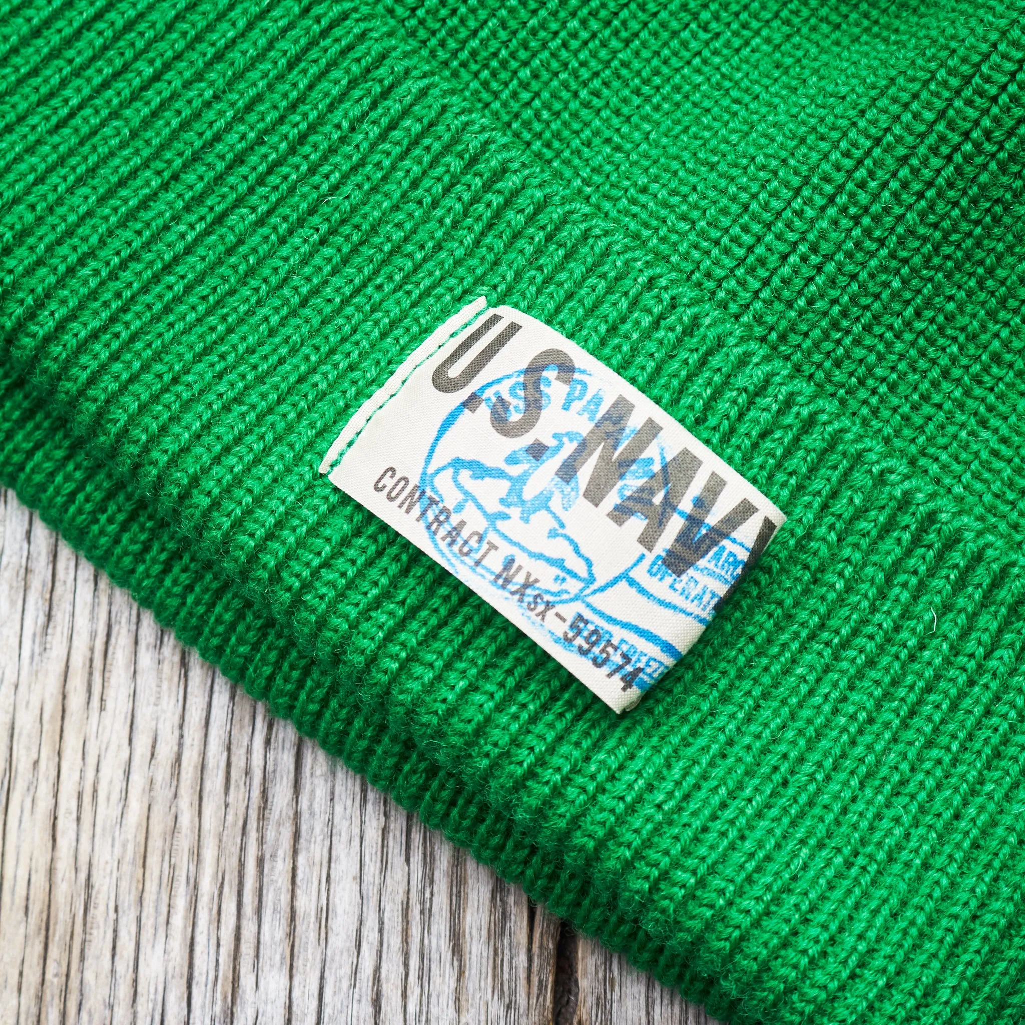 Papa Nui Cap Co. General Issue Operation Deep Freeze Wool Watch Cap Green