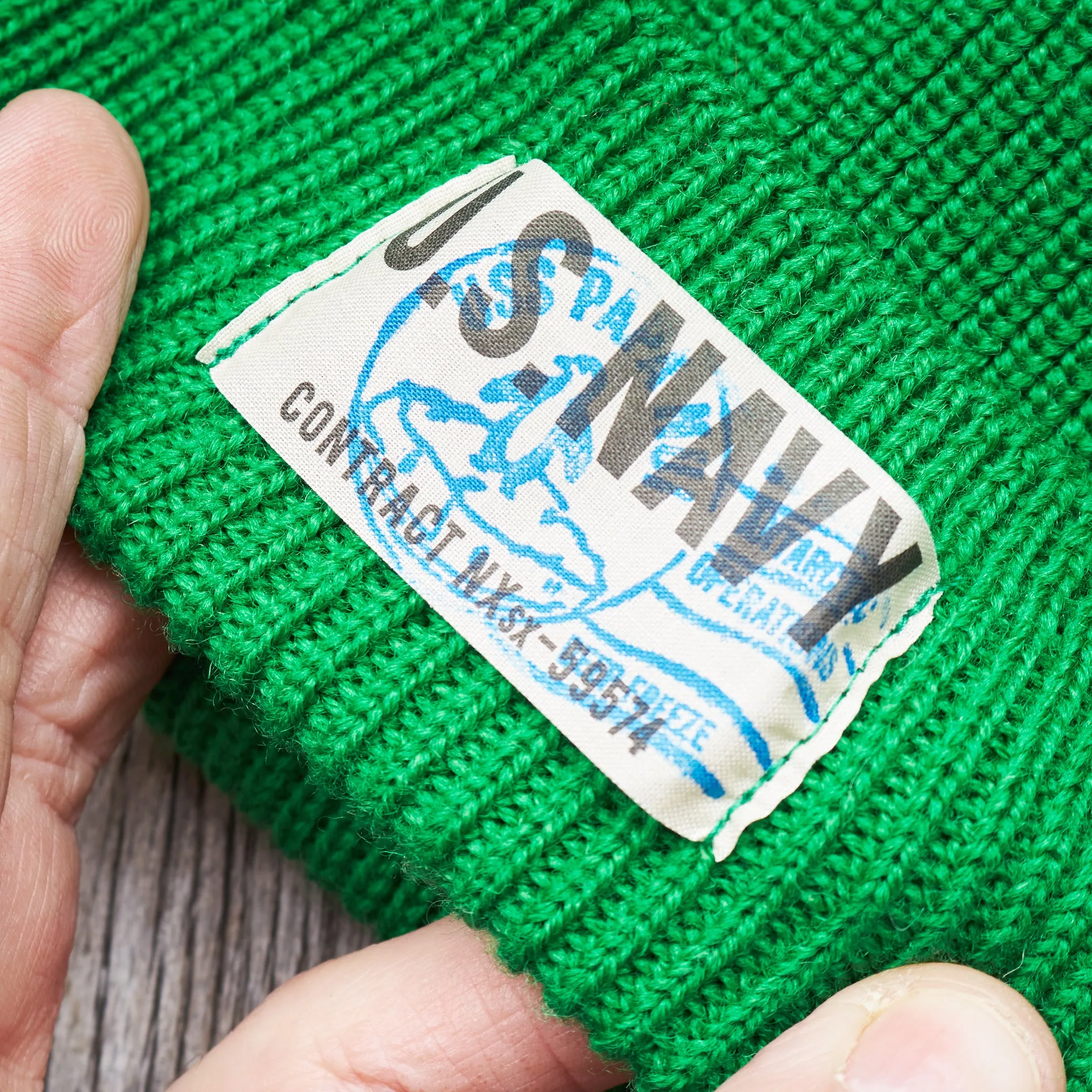 Papa Nui Cap Co. General Issue Operation Deep Freeze Wool Watch Cap Green