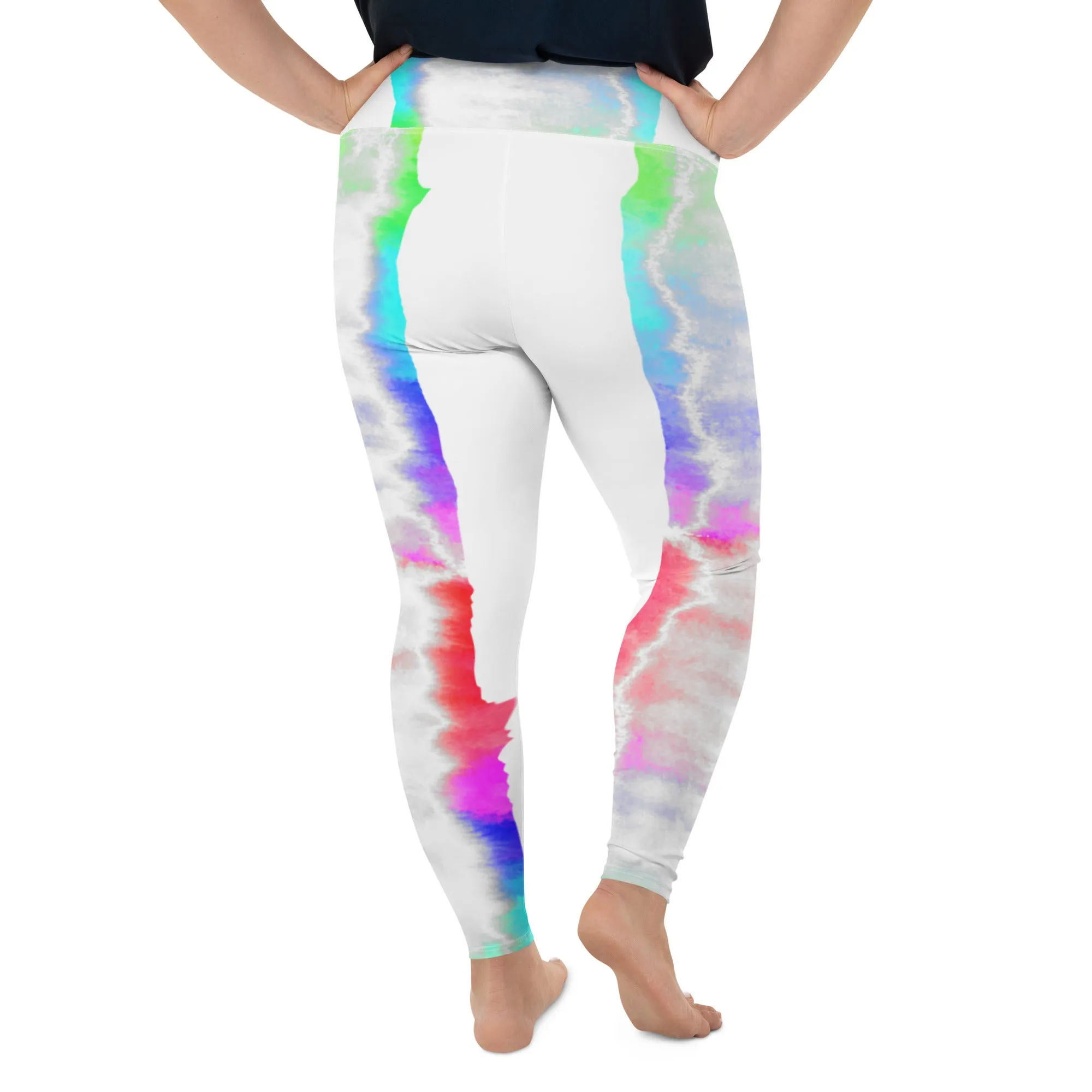 Pastel Tie Dye Print Plus Size Leggings