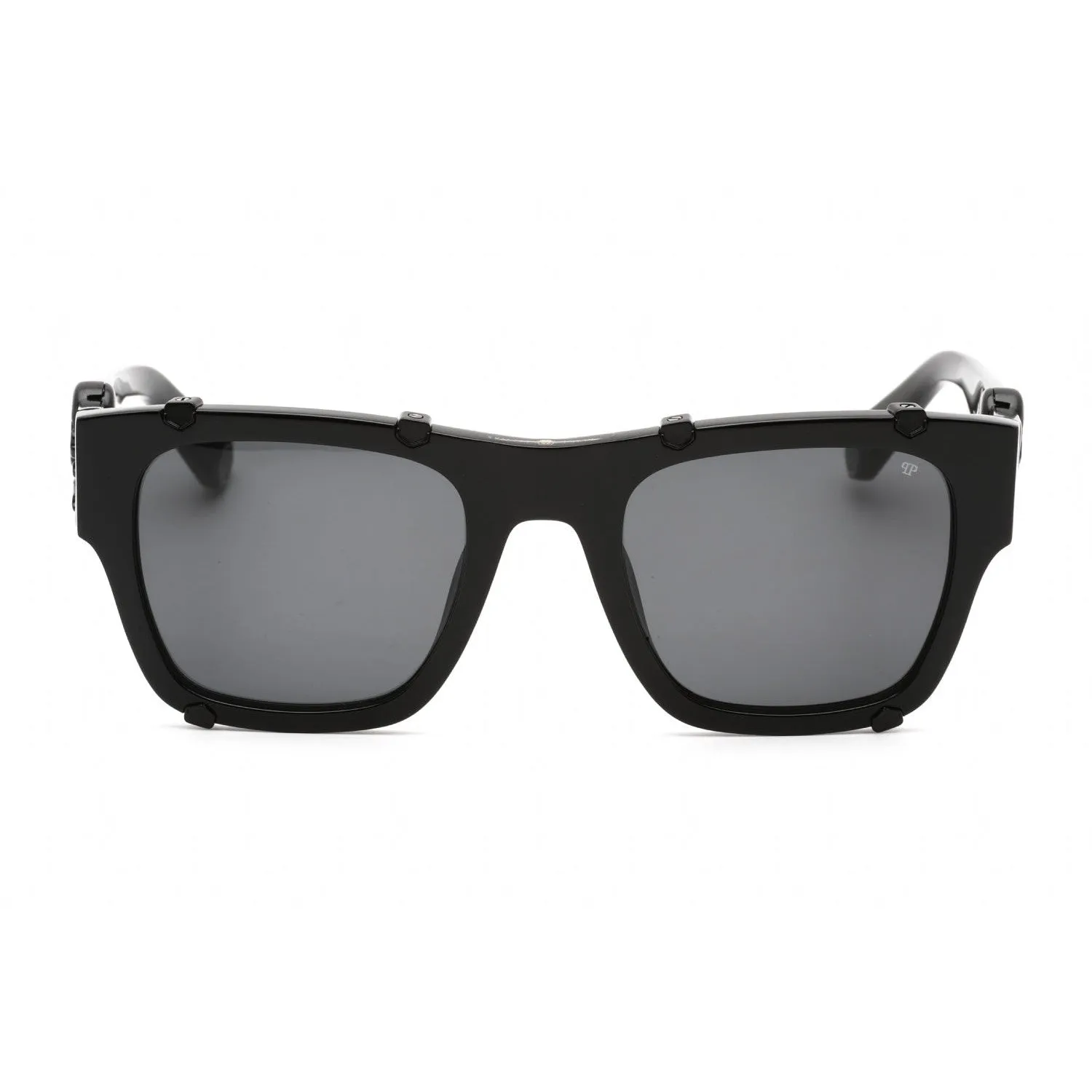 Philipp Plein SPP042V Sunglasses Shiny Black / Smoke