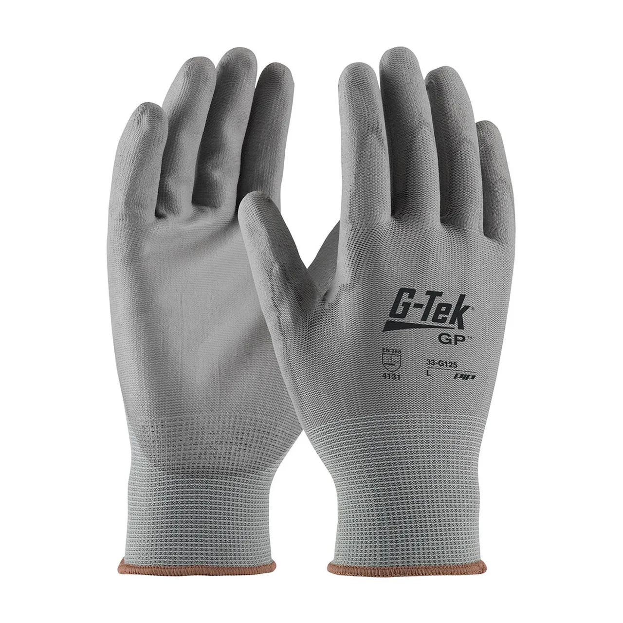 PIP Box of 300 Pair A1 Cut Level G-Tek NPG Seamless Nylon Gloves with Polyurethane Grip 33-G125