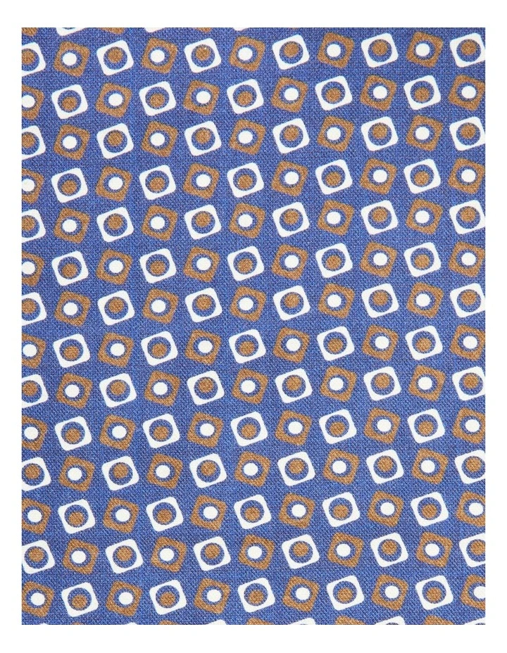 Pocket Square Geometric Print Handkerchiefs in Blue