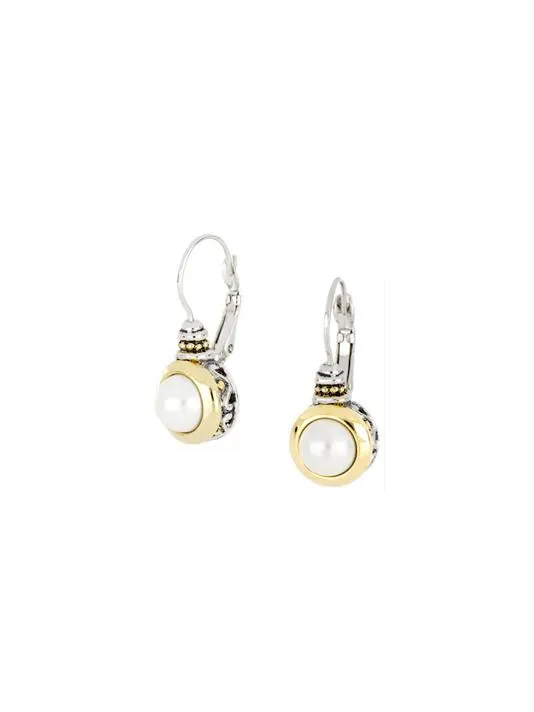 Pérola White Seashell Pearl French Wire Earrings by John Medeiros