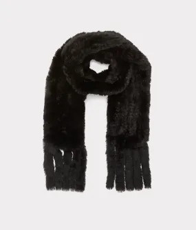 Rabbit Fur Scarf :: Black