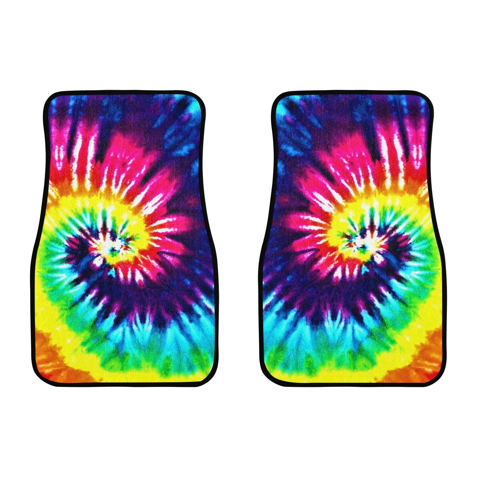 Rainbow Tie Dye Front Floor Mats (2pcs)