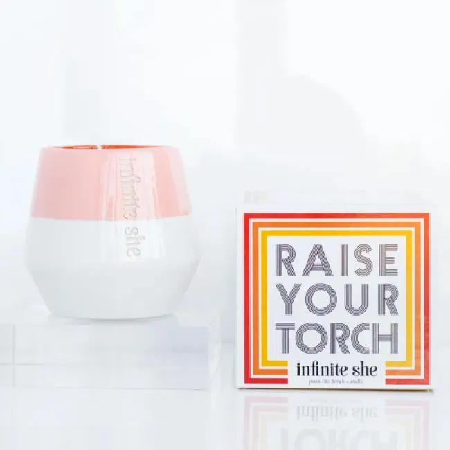 Raise Your Torch Ceramic Candle