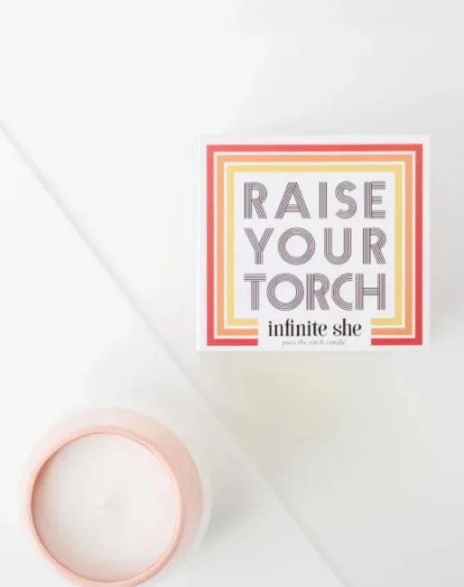 Raise Your Torch Ceramic Candle