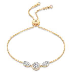 Reverie Round & Marquise Bolo Bracelet