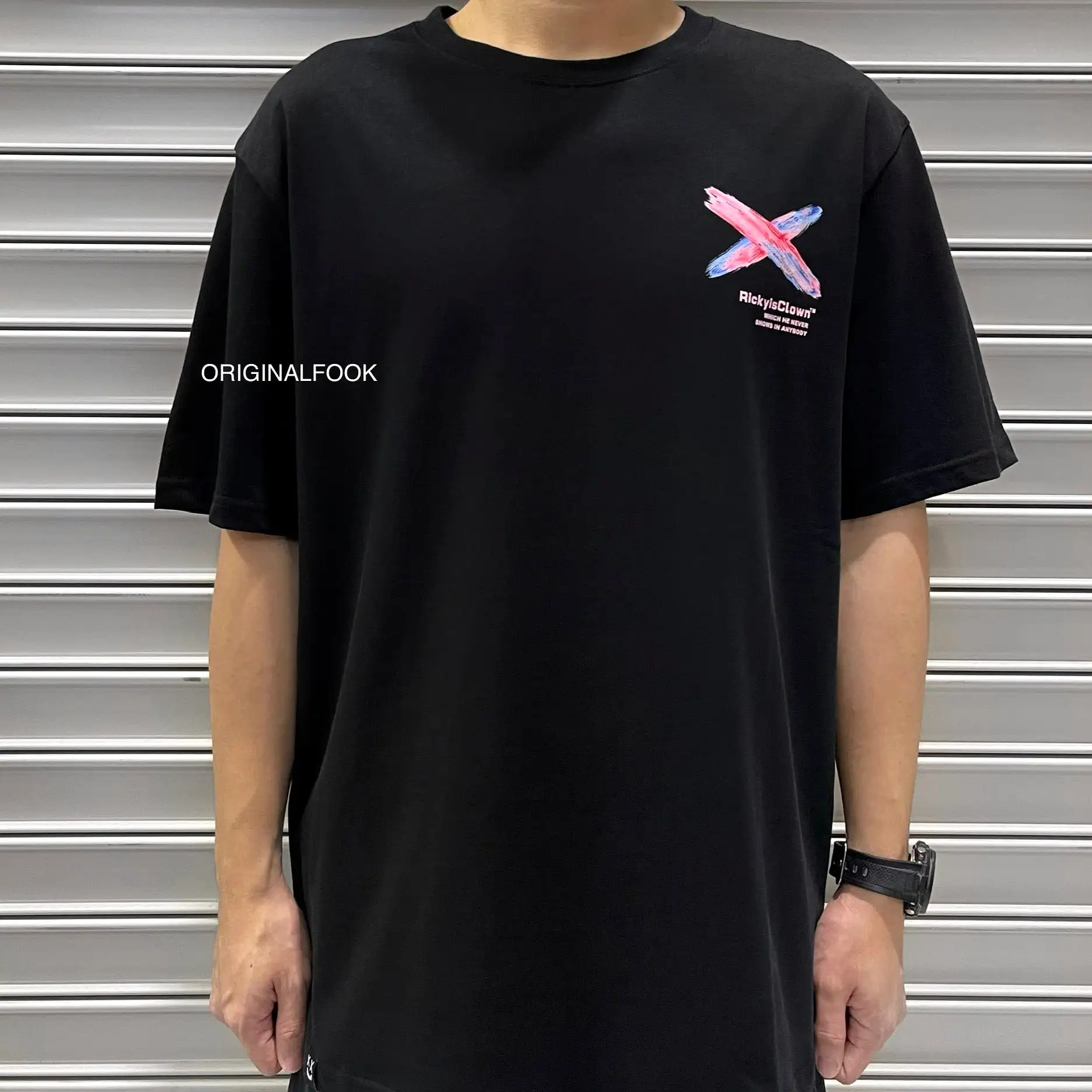 Rickyisclown [RIC] Fire Water Smiley Tee Black [R8210315b-MMM]