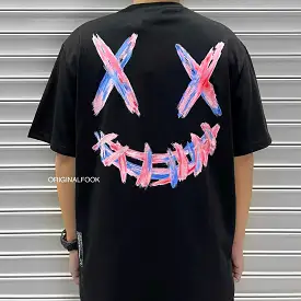 Rickyisclown [RIC] Fire Water Smiley Tee Black [R8210315b-MMM]