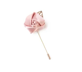 Rose Brooch Pin - Tea Pink