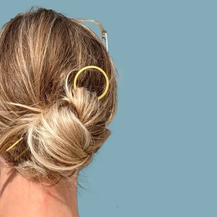 Sculpture Brass Hair Pins