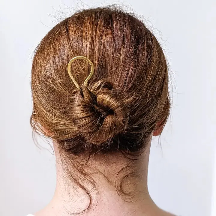 Sculpture Brass Hair Pins