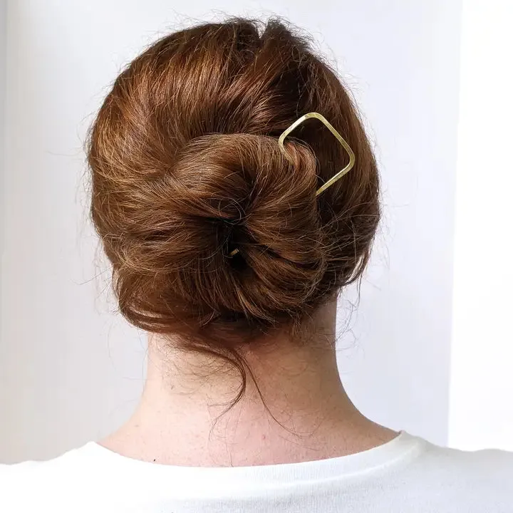 Sculpture Brass Hair Pins