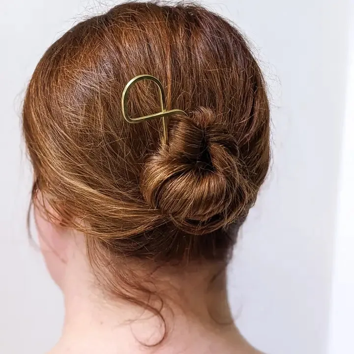 Sculpture Brass Hair Pins