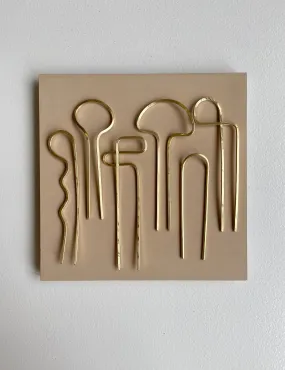 Sculpture Brass Hair Pins