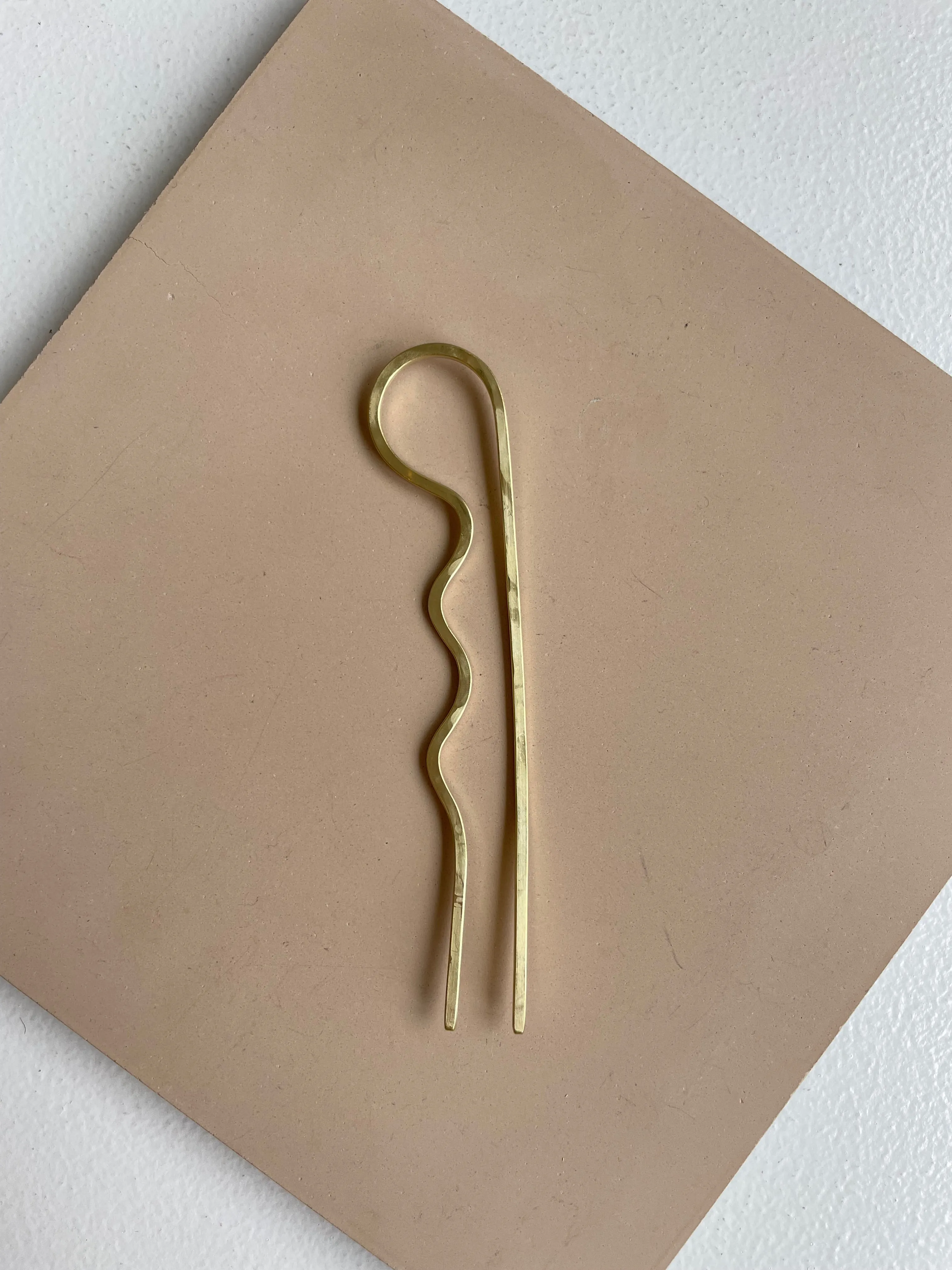 Sculpture Brass Hair Pins