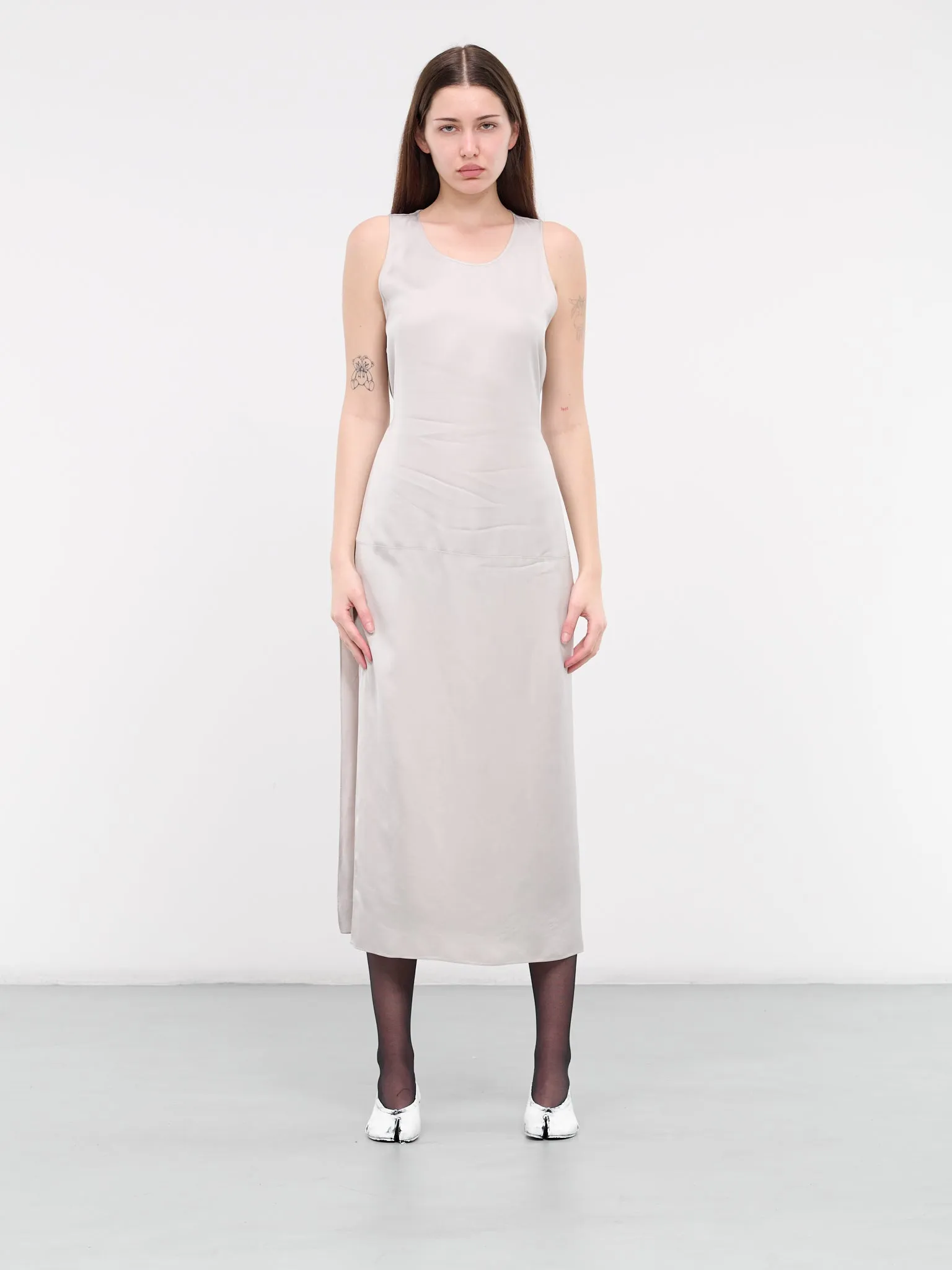 Self-Tie Maxi Dress (S62DA0028-S54450-GREY)