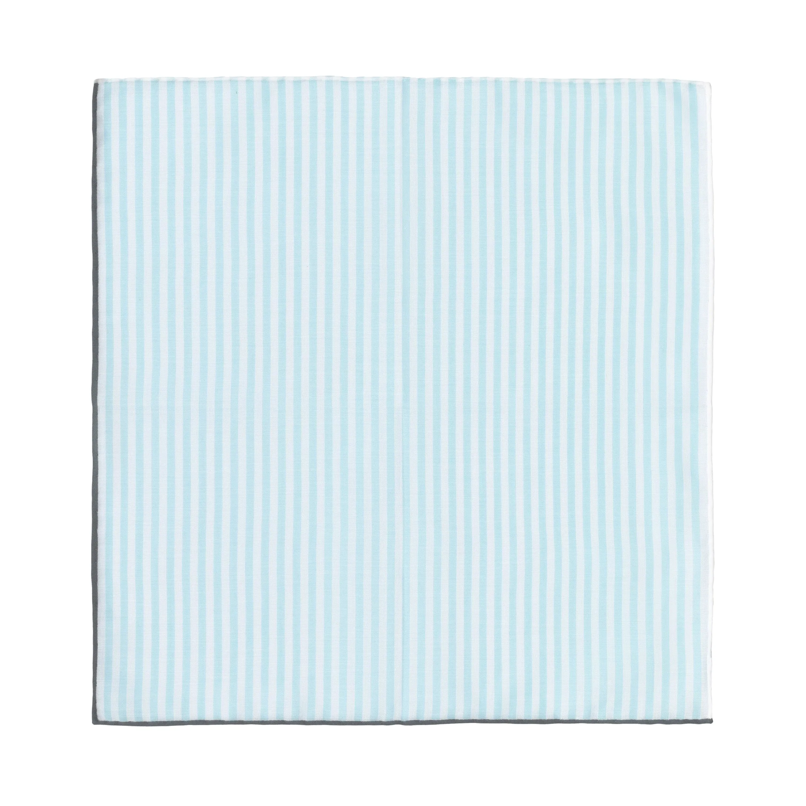  Simonnot Godard Cotton Pocket Square in Turquoise and White