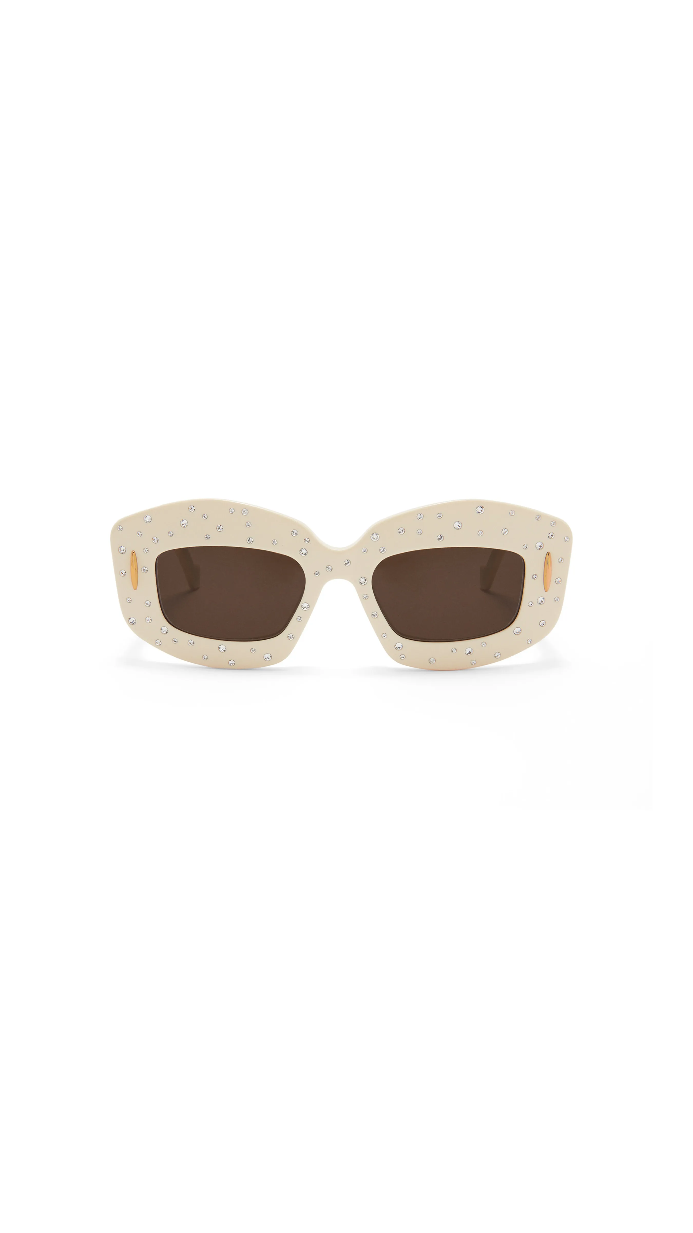 Smooth Pavé Screen Sunglasses In Acetate - Ivory