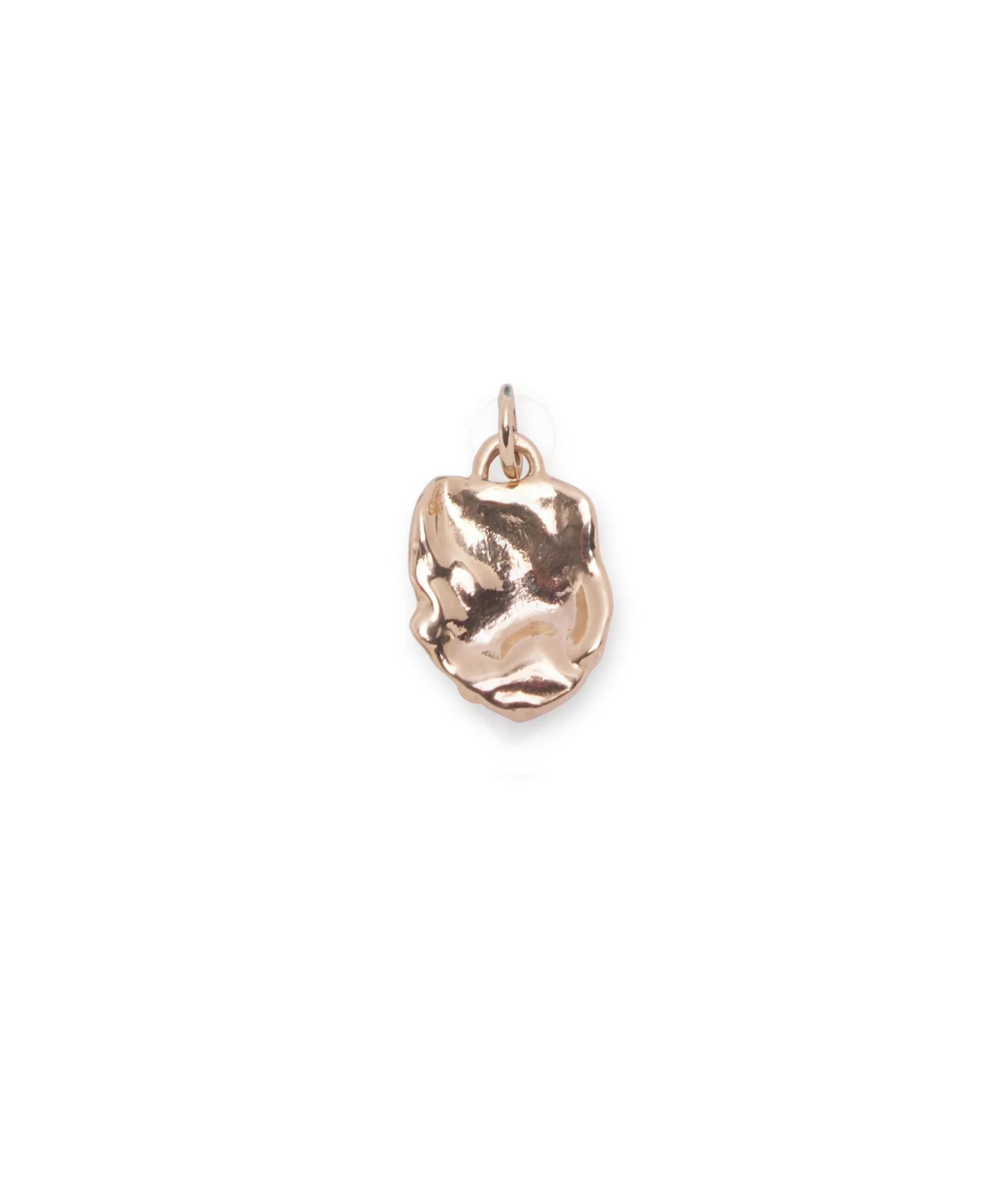 Solid 14k Gold Wafer Necklace Charm